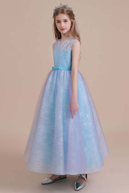 Chicloth A-Line Illusion Lace Tulle Flower Girl Dress Online