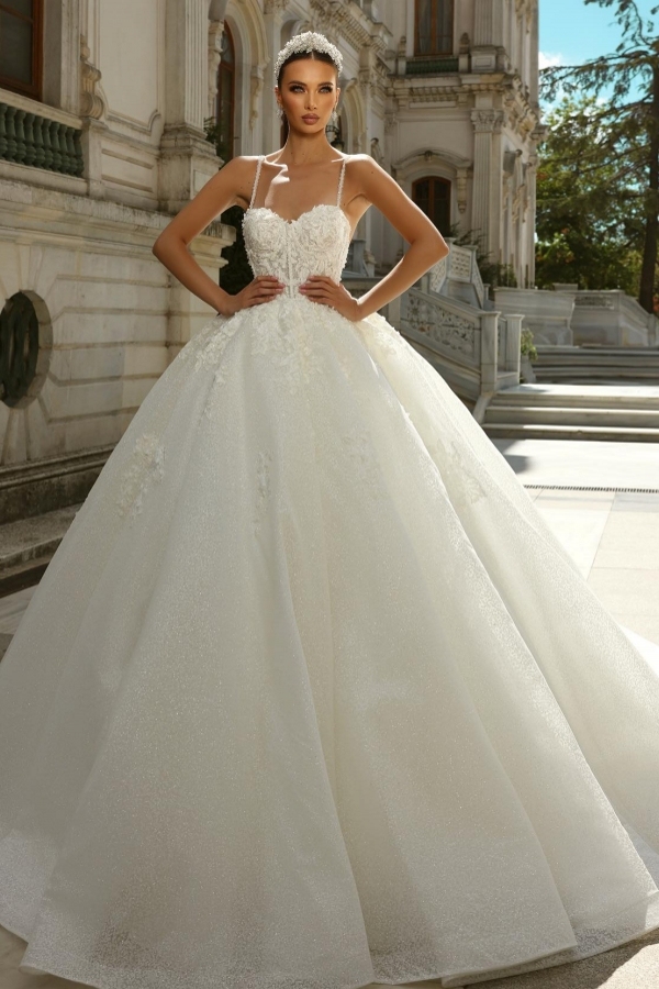 Designer wedding dresses princess | Wedding dresses with sleeves