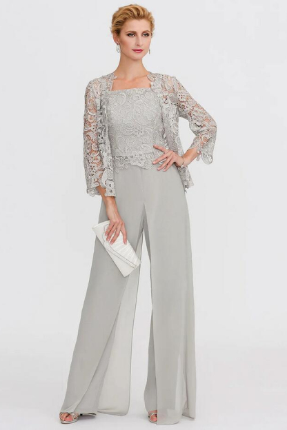 Modern Chiffon Mother of the Bride Dress Jumpsuit Wedding Wear