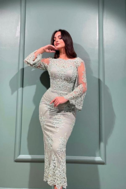 Silver Mother of the Bride Dresses Short Cheap | Lace Mother of the Bride Dresses