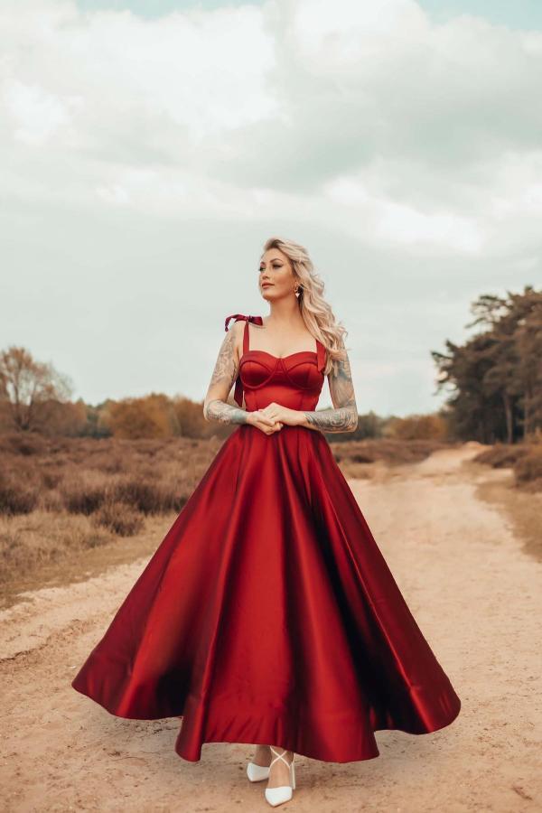 Chicloth Straps Sweetheart Burgundy Prom Dress Sleeves Online