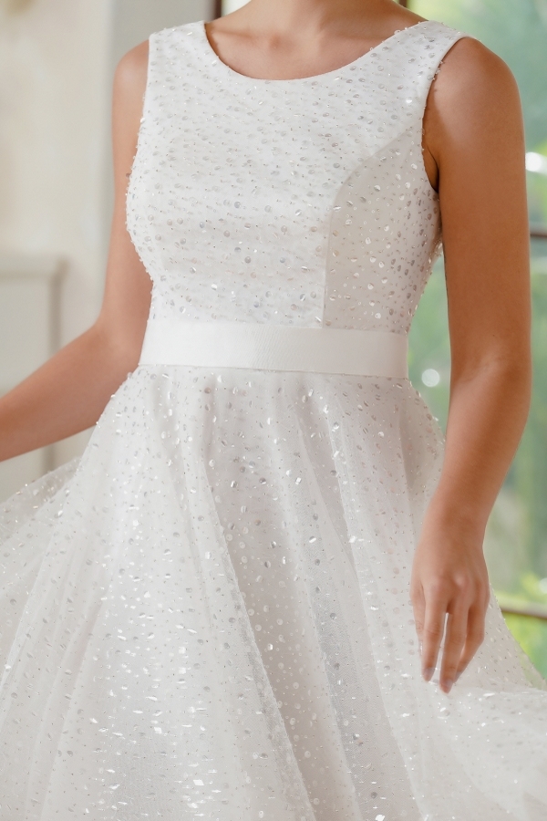 White Short Evening Dress Chiffon