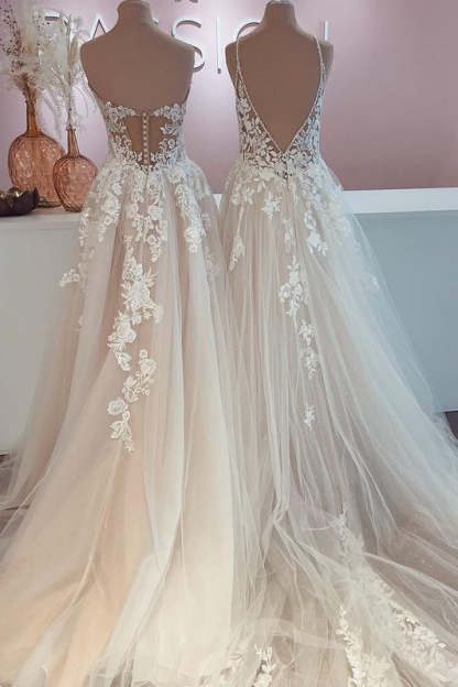 Chicloth Sweetheart Wedding Dress Tulle Lace Appliques Online