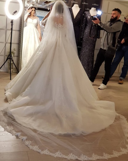 Chicloth Long Sleeves Lace Plus Size Wedding Dress On Sale