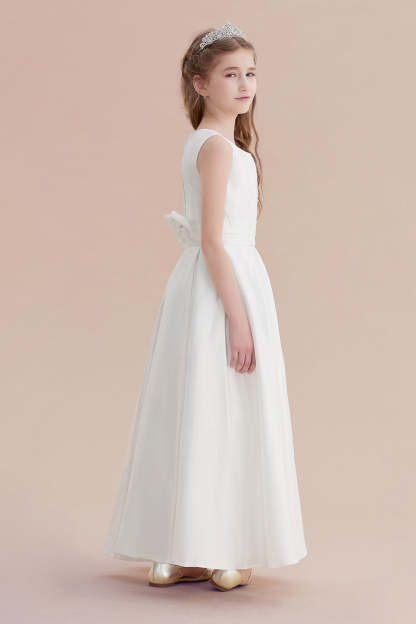 Chicloth A-Line Simple Satin Flower Girl Dress On Sale