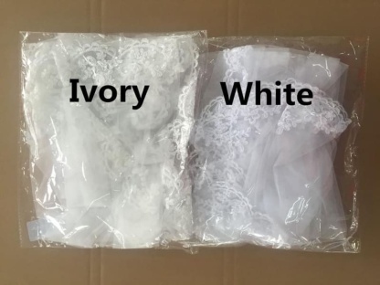 3M Lace Edge Chapel Long with Comb Wedding Veils | Bridelily - Ivory / 300cm - wedding veils