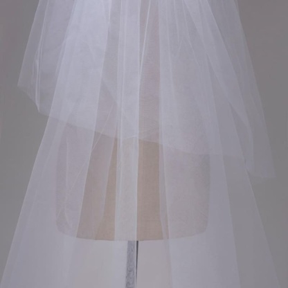 3M Lace Edge Chapel Long with Comb Wedding Veils | Bridelily - wedding veils