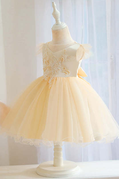 Chicloth Lovely Pink Tulle Flower Girl Dress