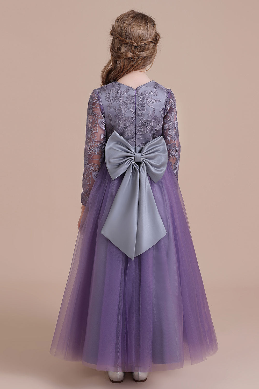 Chicloth A-Line Long Sleeve Ankle Length Flower Girl Dress On Sale