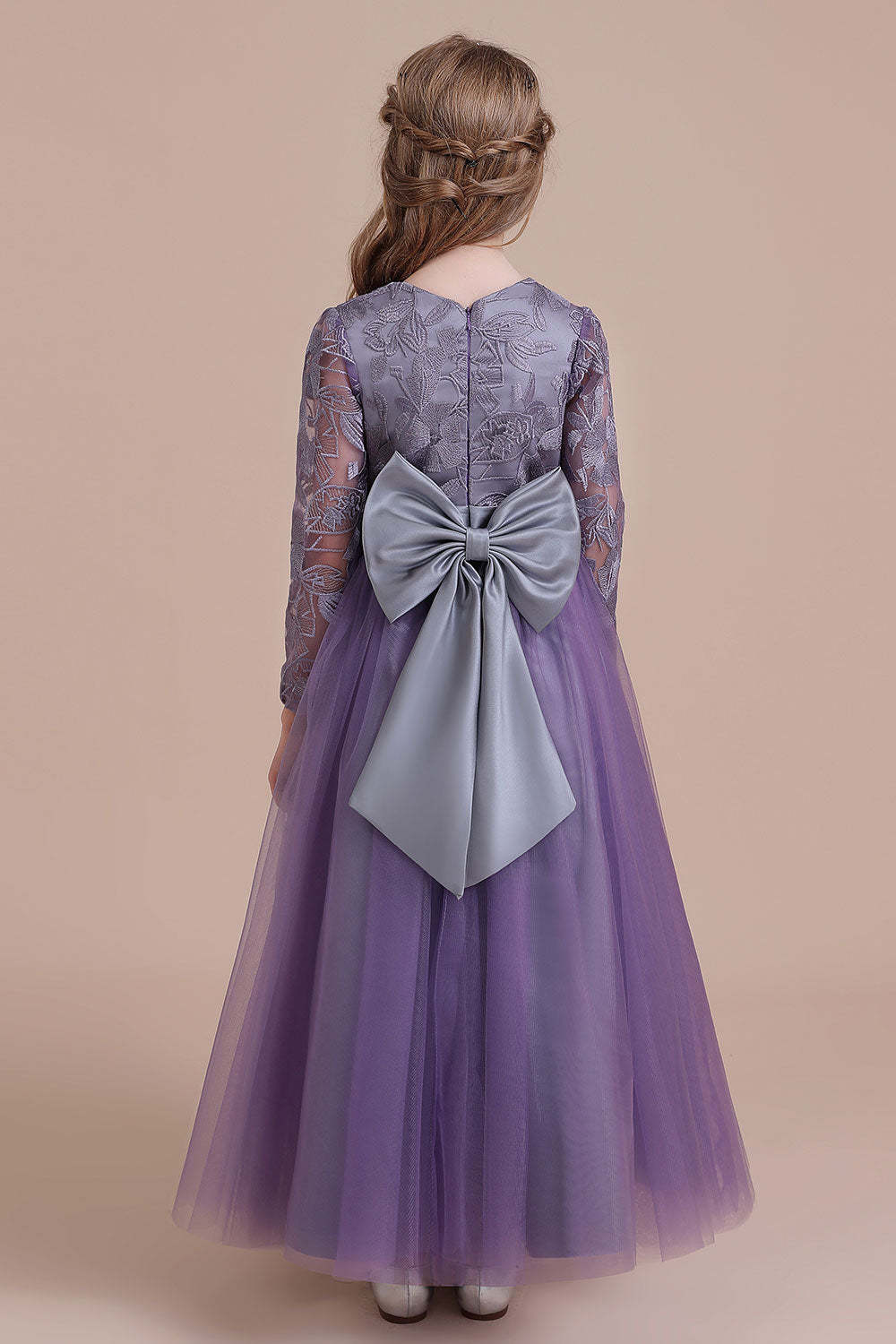 Chicloth A-Line Long Sleeve Ankle Length Flower Girl Dress On Sale