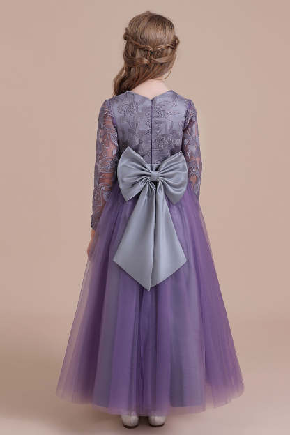 Chicloth A-Line Long Sleeve Ankle Length Flower Girl Dress On Sale