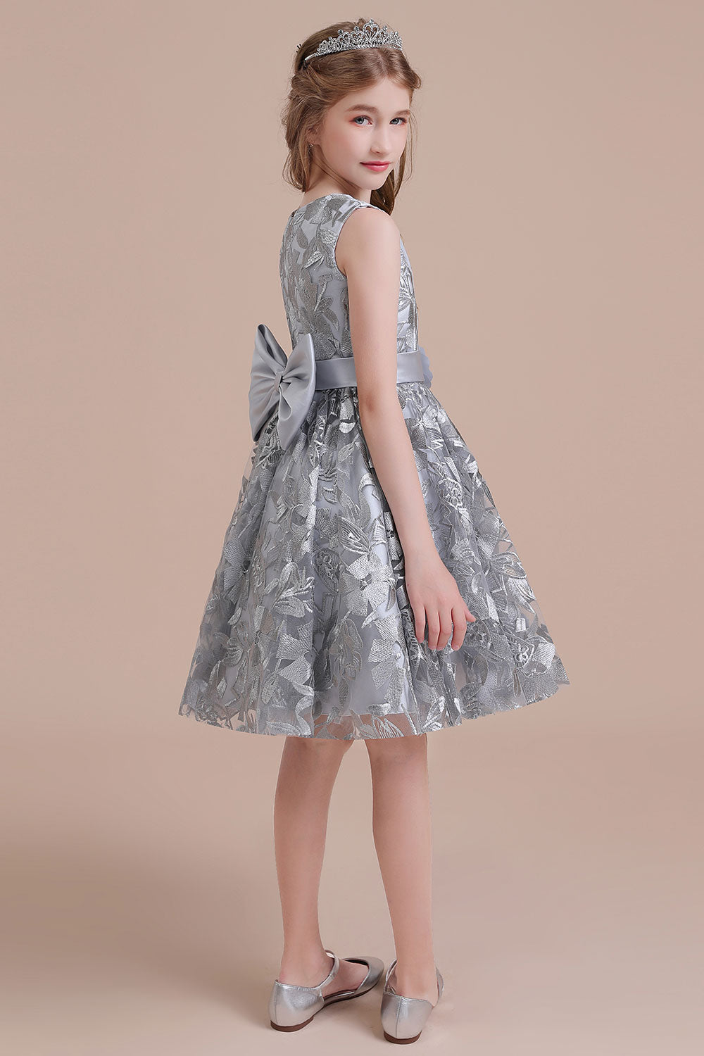 Chicloth A-Line Chic Bow Tulle Flower Girl Dress Online