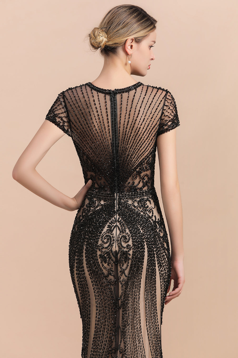 Luxury Mermaid All-Covered Beaded Prom Dress