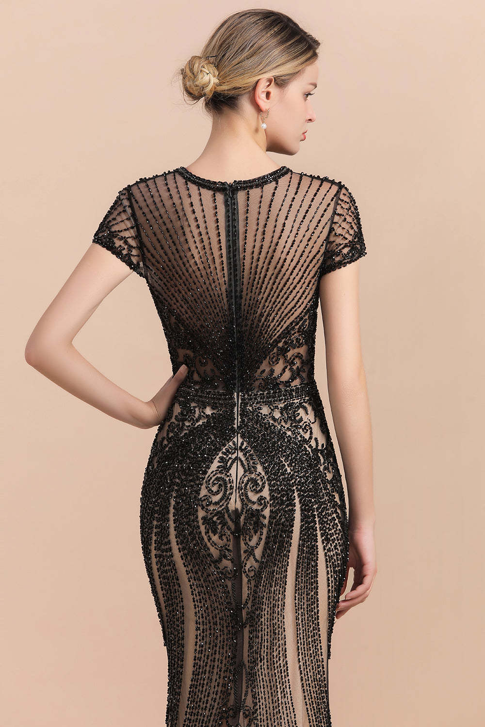 Luxury Mermaid All-Covered Beaded Prom Dress