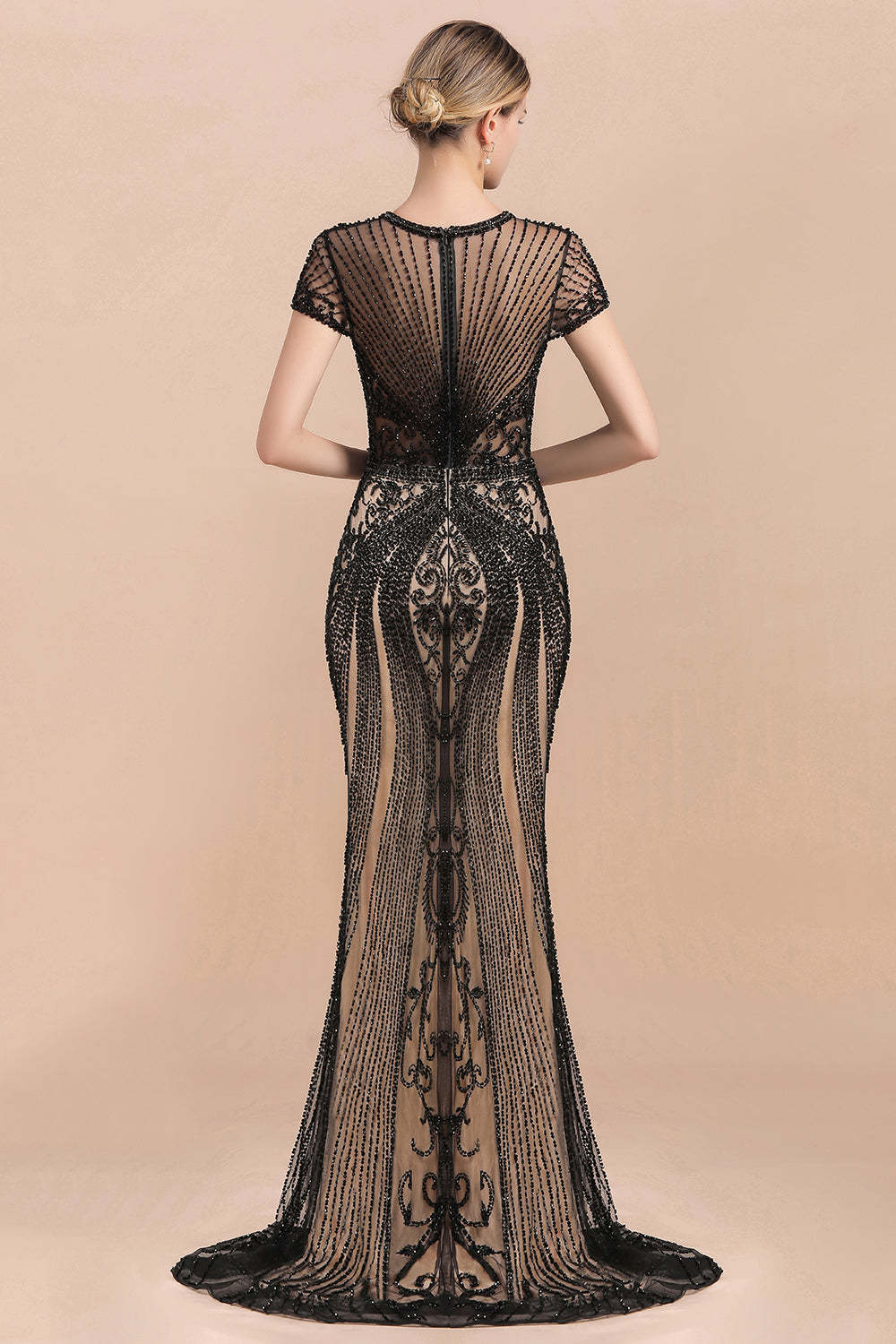 Luxury Mermaid All-Covered Beaded Prom Dress