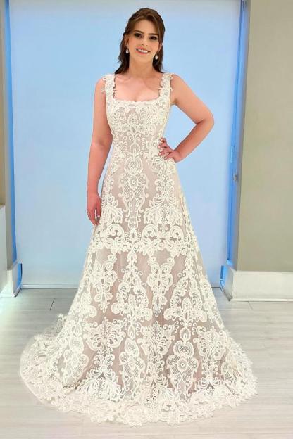 Elegant A Line Lace Wedding Dresses | Cheap Wedding Dresses