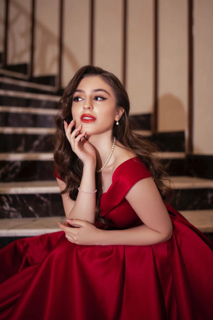 Elegant Red Long A-Line Evening Dress | Dreamy Wide Strap Prom Dress