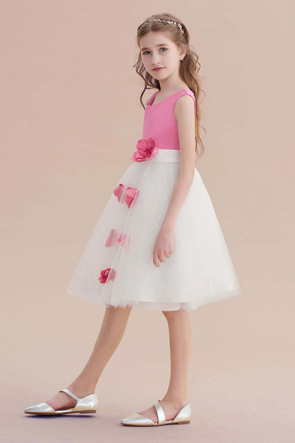 Chicloth A-Line Affordable Tulle Flower Girl Dress Online