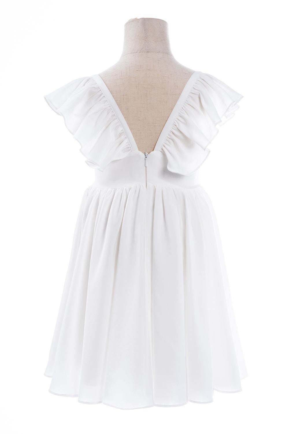 Chicloth White Cap Sleeve Little Flower Girl Dress Online