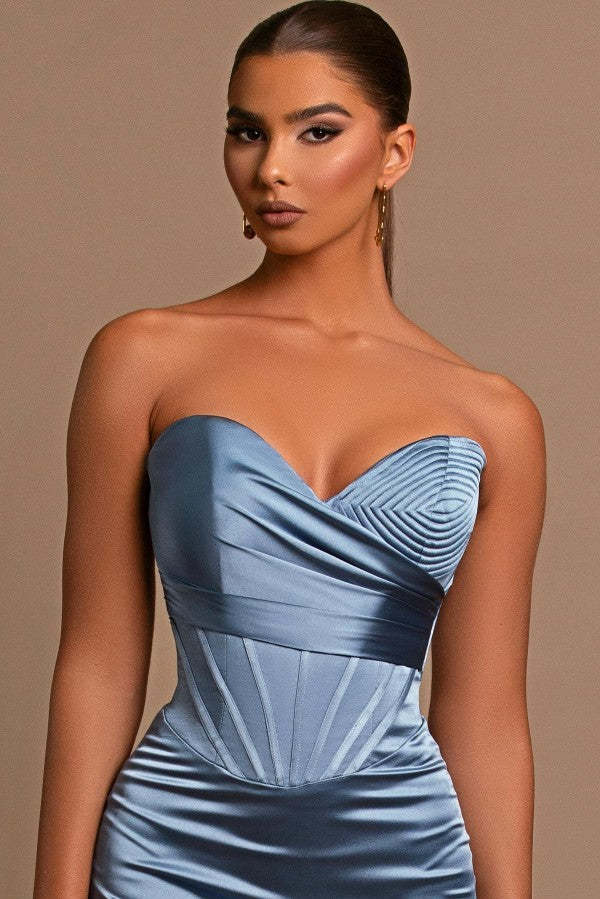 Chicloth Dusty Blue Prom Dress Sweetheart Mermaid Online