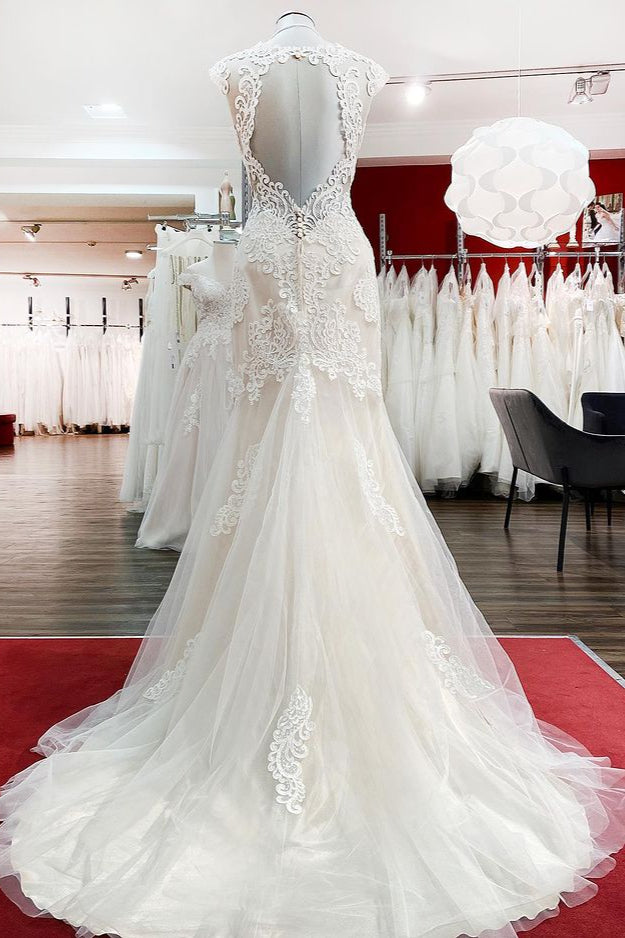 Chicloth Ivory Sweetheart Lace Mermaid Wedding Dresses