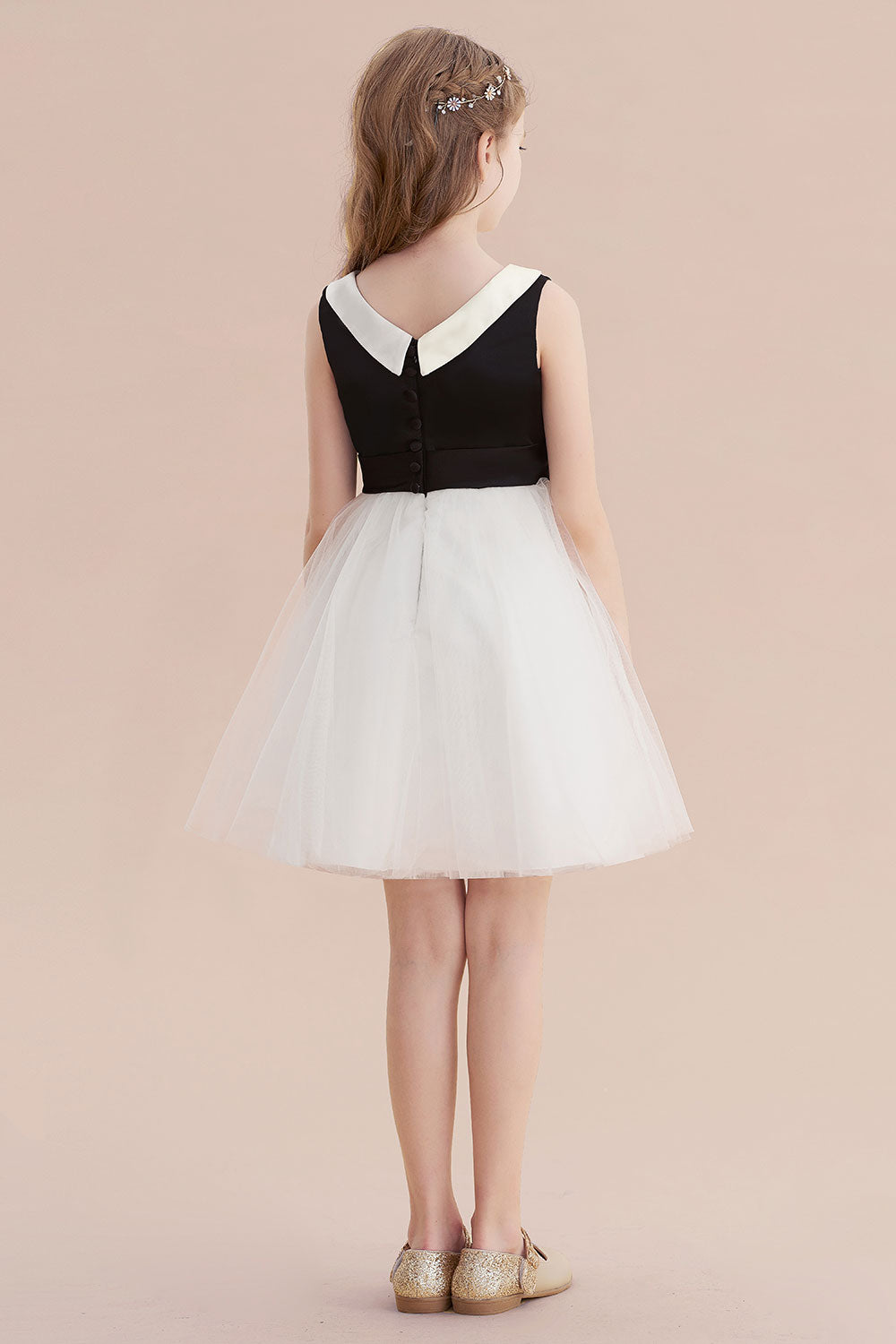 Chicloth A-Line Affordable Bow Tulle Flower Girl Dress On Sale