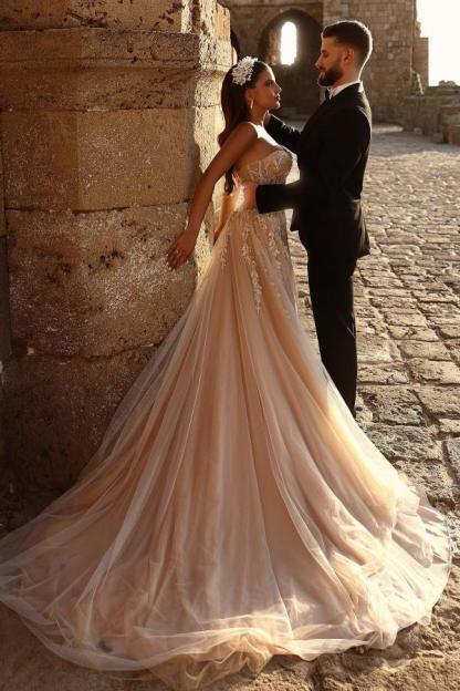 Elegant Wedding Dresses A Line Glitter | Wedding dresses with lace