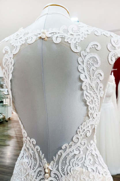 Chicloth Ivory Sweetheart Lace Mermaid Wedding Dresses