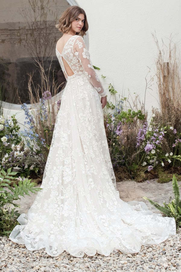 Chicloth Long Sleeves Beach Lace Wedding Dress Boho Bridal Wear