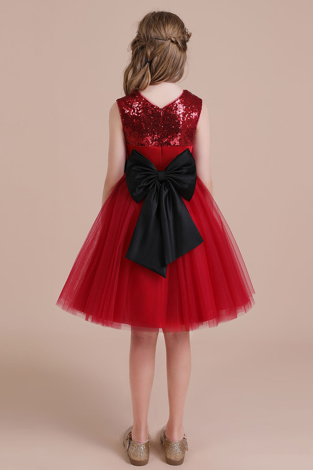 Chicloth A-Line Graceful Sequins Tulle Flower Girl Dress Online