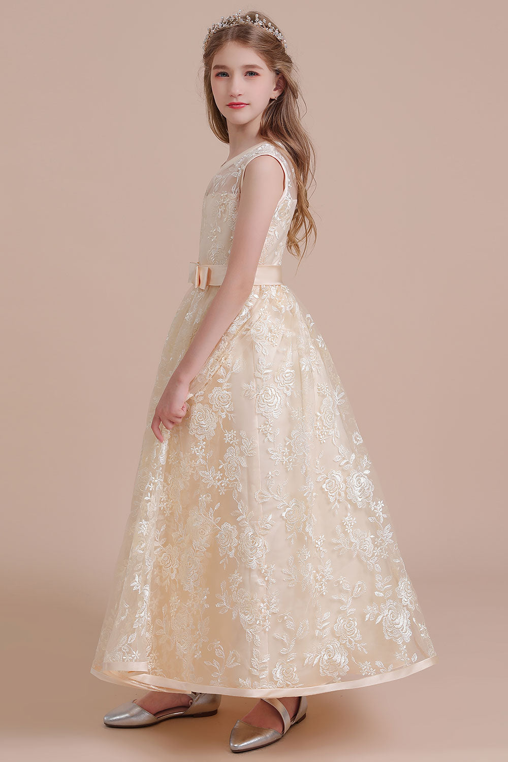 Chicloth A-Line Amazing Lace Tulle Flower Girl Dress Online
