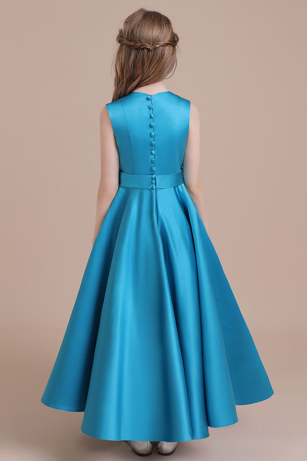 Chicloth A-Line Awesome Satin Flower Girl Dress Online