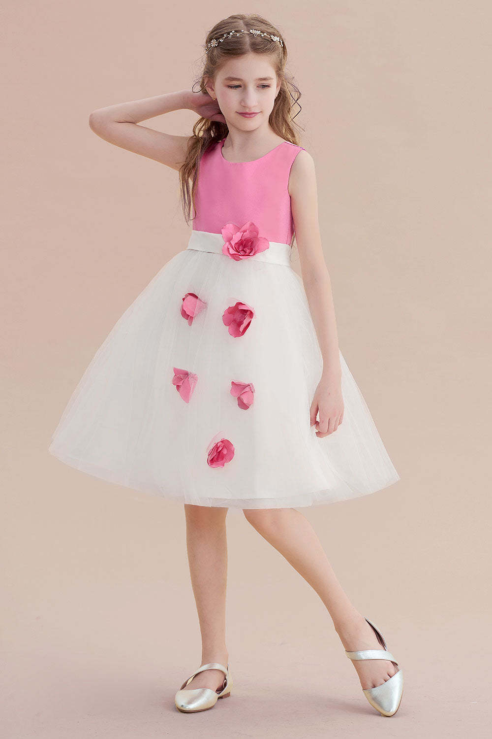 Chicloth A-Line Affordable Tulle Flower Girl Dress Online
