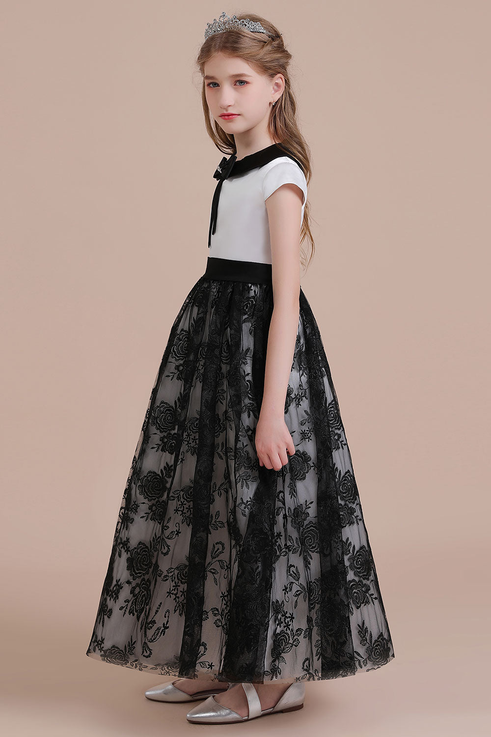 Chicloth A-Line Cute Lace Cap Sleeve Flower Girl Dress On Sale