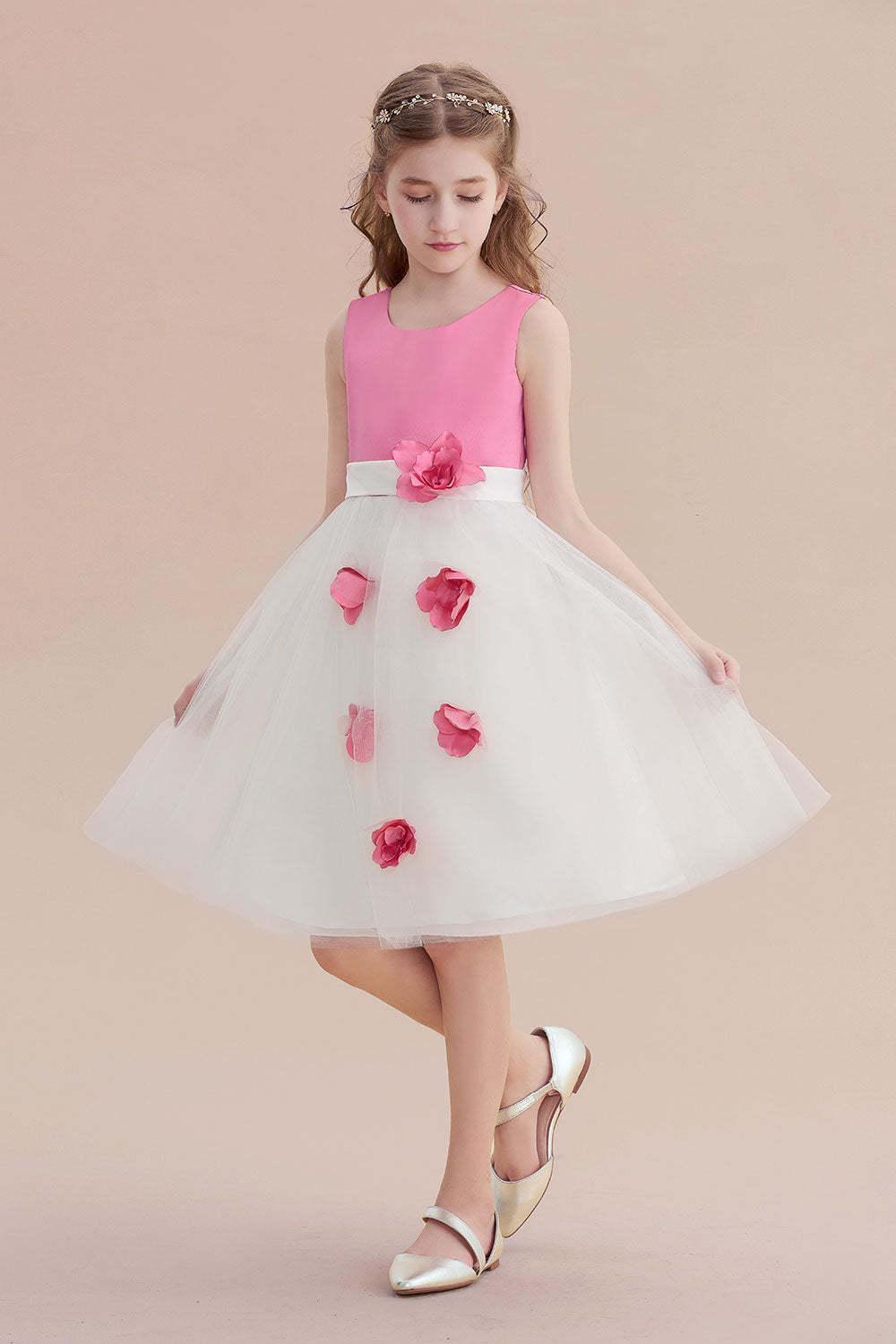 Chicloth A-Line Affordable Tulle Flower Girl Dress Online