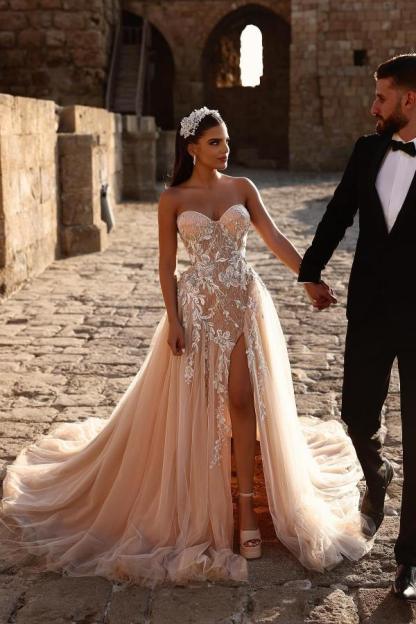 Elegant Wedding Dresses A Line Glitter | Wedding dresses with lace