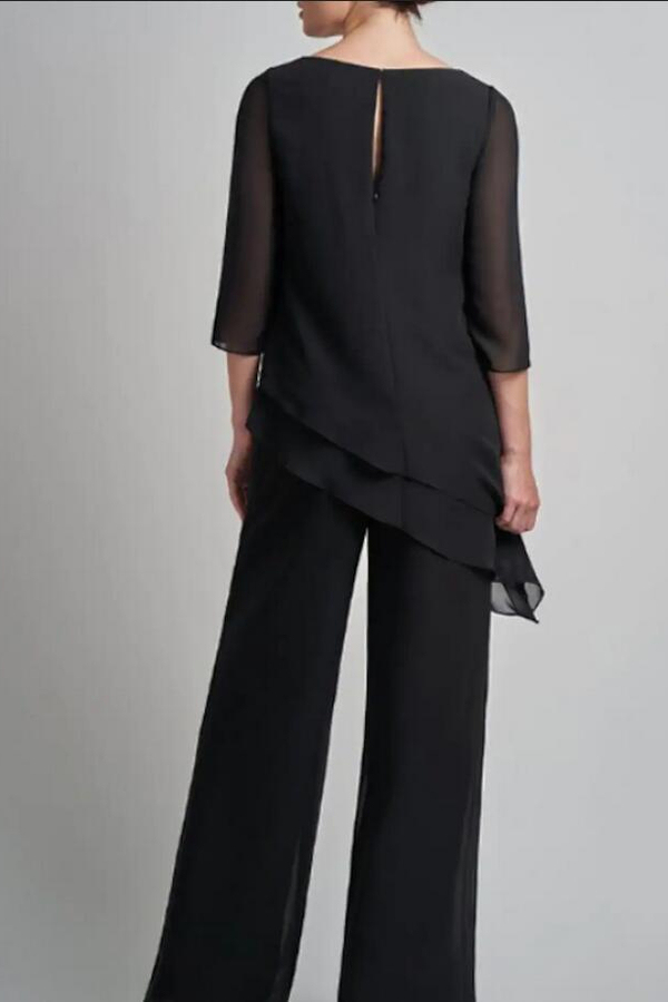 Black Mother of the Bride Pant Suits Daily Wear