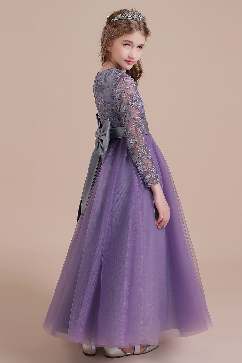 Chicloth A-Line Long Sleeve Ankle Length Flower Girl Dress On Sale