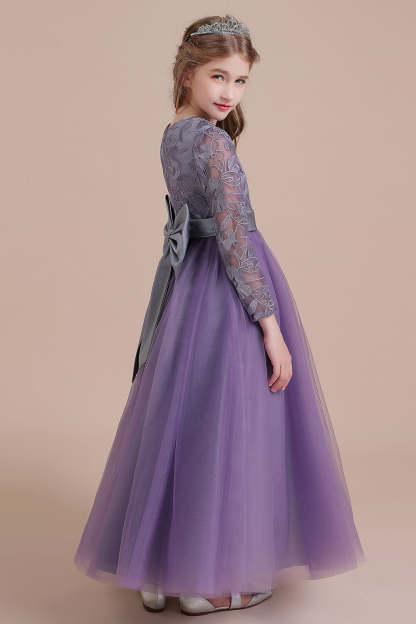 Chicloth A-Line Long Sleeve Ankle Length Flower Girl Dress On Sale