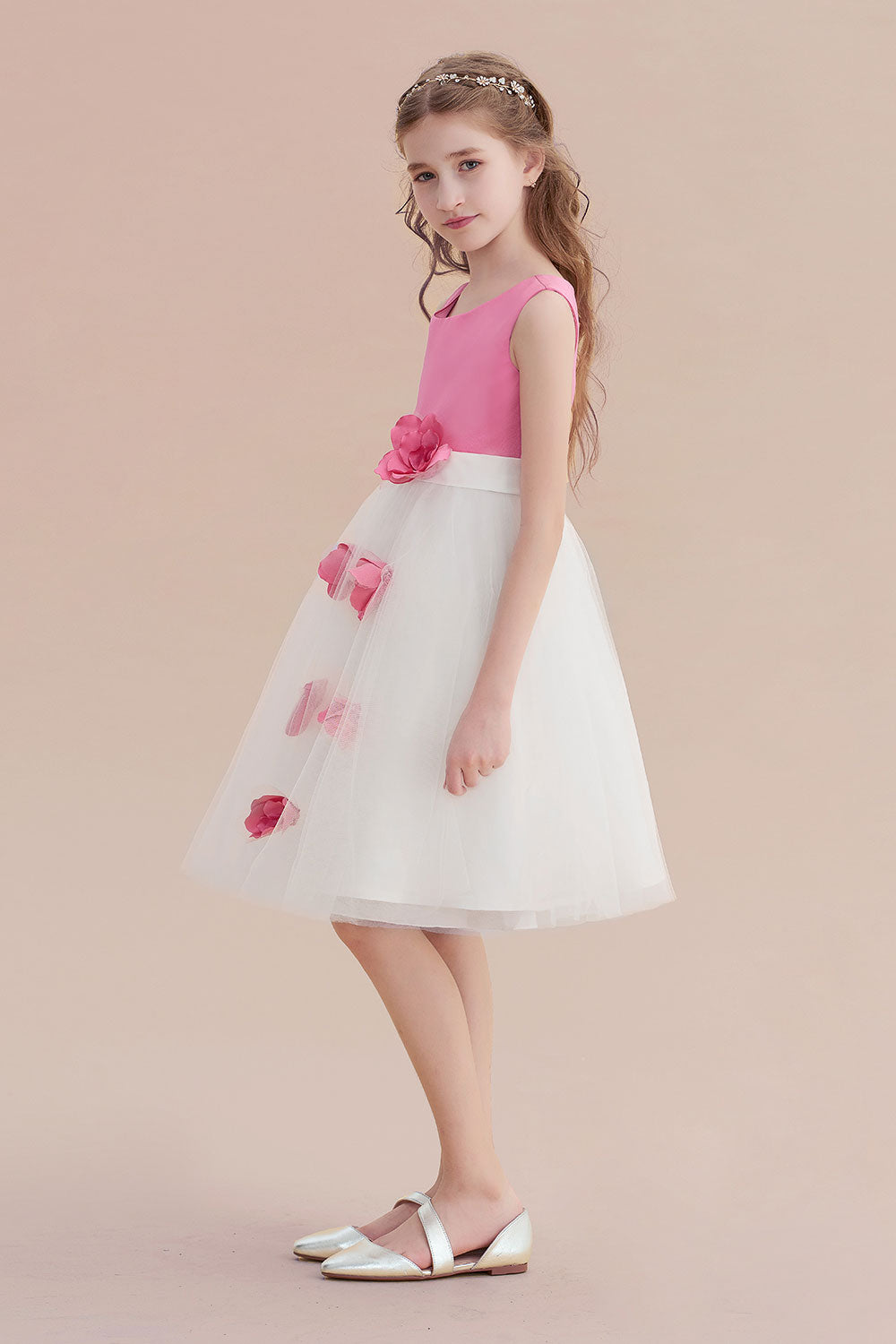 Chicloth A-Line Affordable Tulle Flower Girl Dress Online