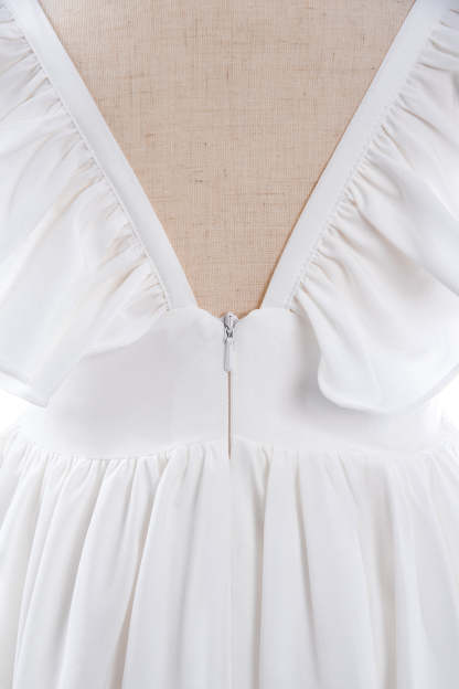 Chicloth White Cap Sleeve Little Flower Girl Dress Online