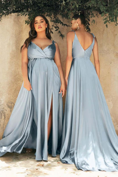 Chicloth Dark Green Sleeveless Long Prom Dress Sleeveless With Slit