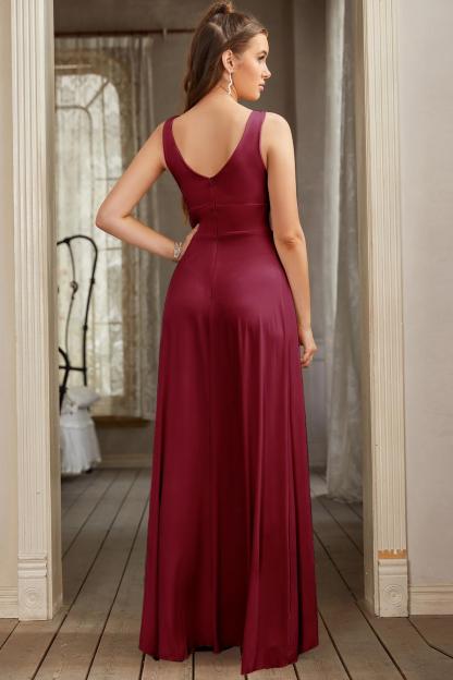 Chicloth V-Neck Sleeveless Evening Dress A-Line Online