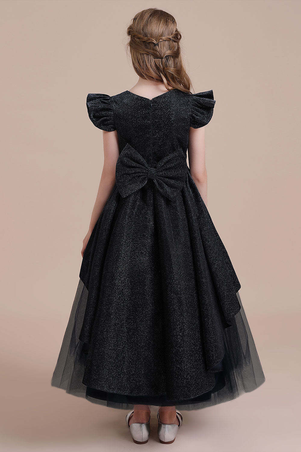 Chicloth A-Line Glitter Cap Sleeve Tulle Flower Girl Dress On Sale