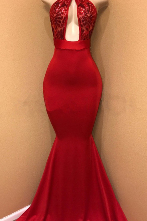 Burgundy V-Neck Sleeveless Prom Dress | Mermaid Appliqué Evening Dress