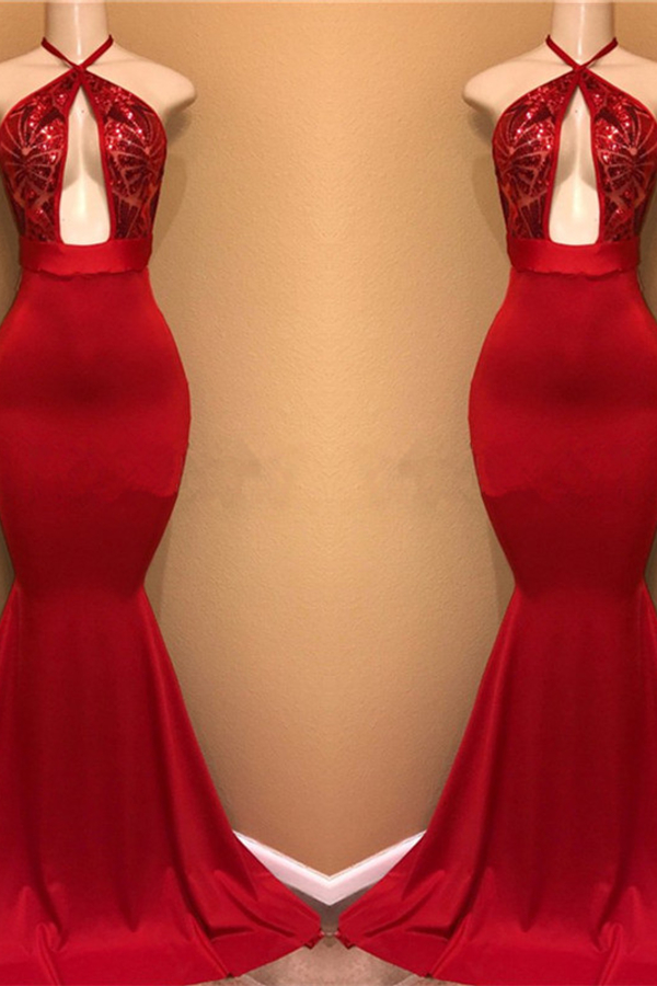 Burgundy V-Neck Sleeveless Prom Dress | Mermaid Appliqué Evening Dress