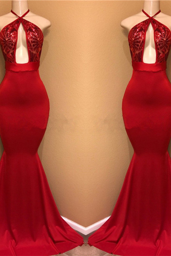 Burgundy V-Neck Sleeveless Prom Dress | Mermaid Appliqué Evening Dress