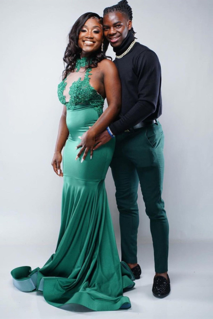 Charming Sleeveless Slim Mermaid Evening Gown | Floor Length Dark Green Satin Dress