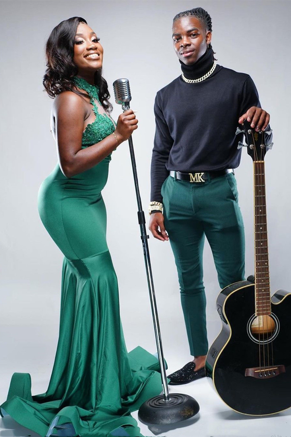 Charming Sleeveless Slim Mermaid Evening Gown | Floor Length Dark Green Satin Dress