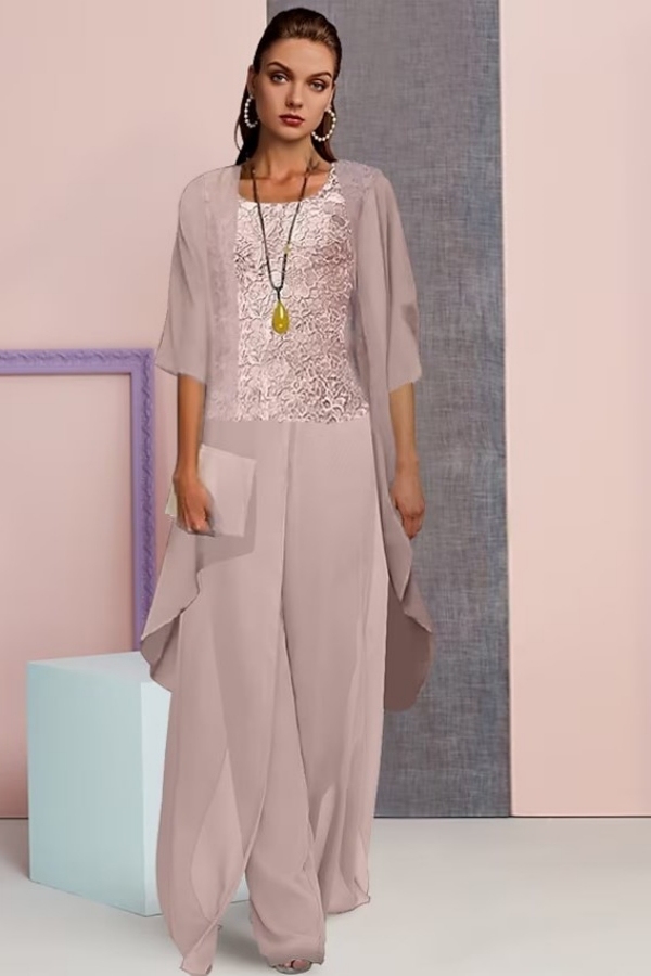 Chic Chiffon 3-Piece Suit Mother of the Bride Dress